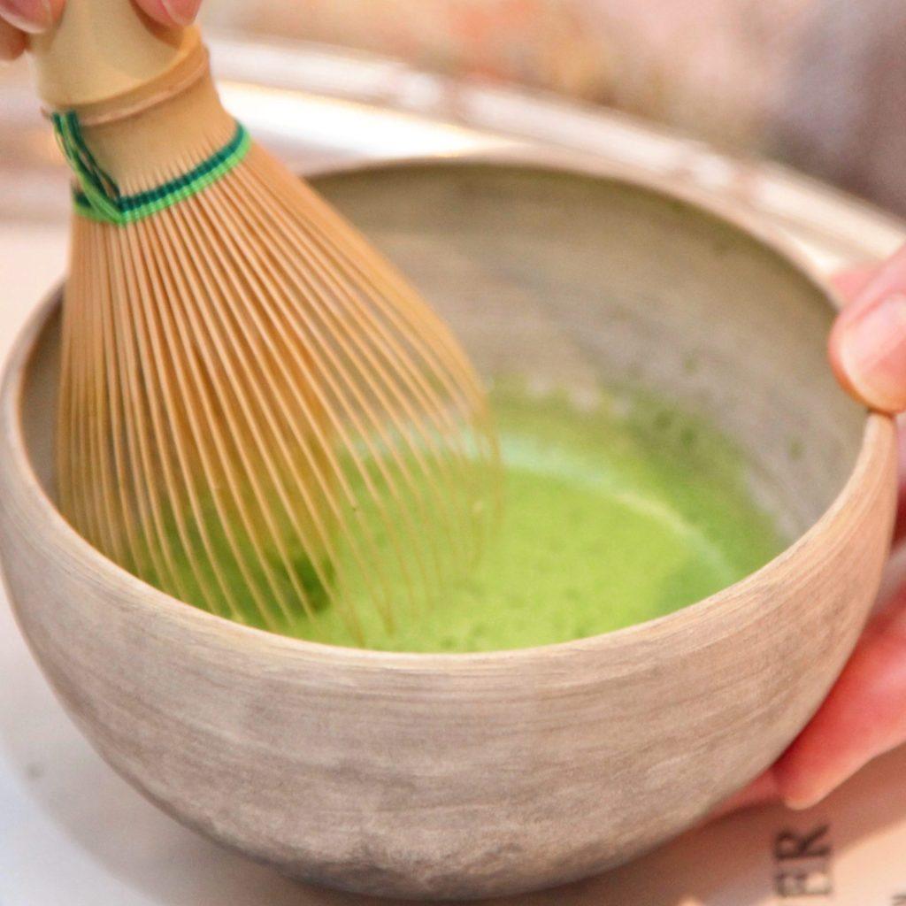 Matcha Ceremony with Matcha Bowl and Matcha Whisk